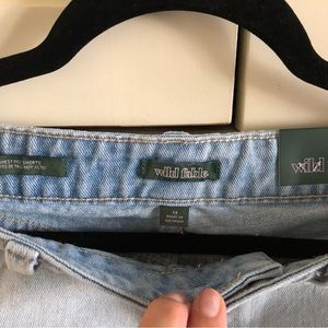 NWT Wild Fable Light Blue High Rise Tattered Jean Shorts Sz 12